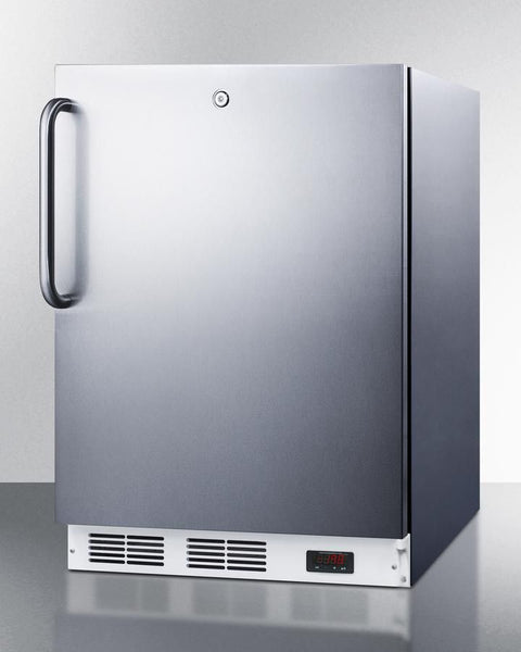 Accucold 24" Wide Top Freezer Refrigerator in Stainless Steel Look (Model FF1142PL)