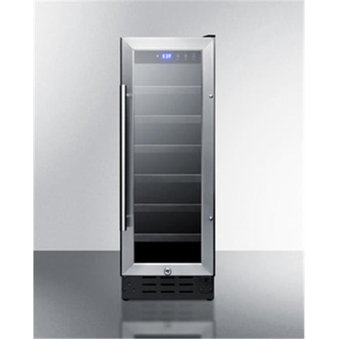 Accucold 12" wide built-in undercounter wine cellar with digital thermostat and LED lighting (Model SWC1224BLHD)