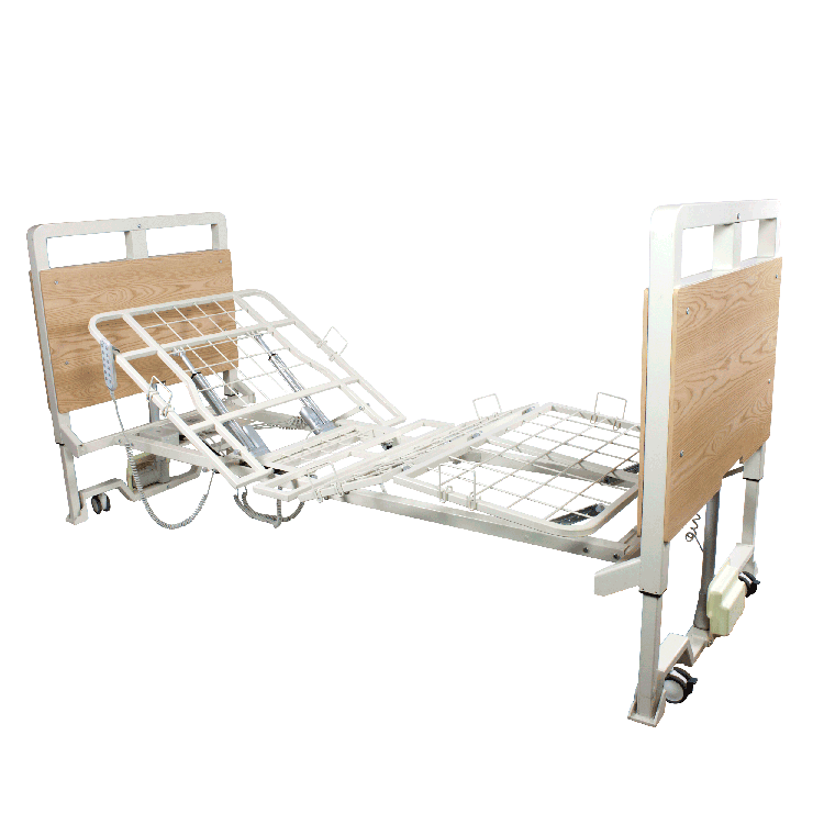 D500 LTC 5 Function Ultra-Low Bed - Light Oak, w/ Composite Swing Rail, SC