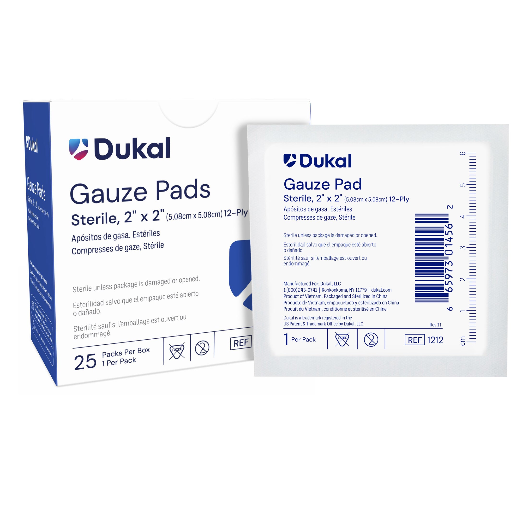Sterile Gauze Pad 2" x 2" 12-Ply - 1212-25 Main image