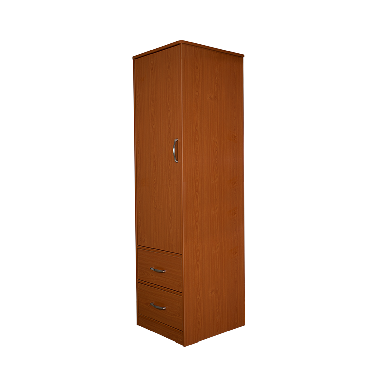 One Door Two Drawer Wardrobe Cherry