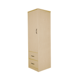 One Door Two Drawer Wardrobe Light Oak