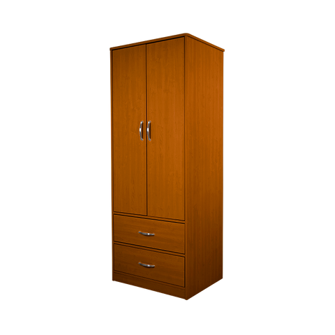 Two Door Two Drawer Wardrobe Cherry