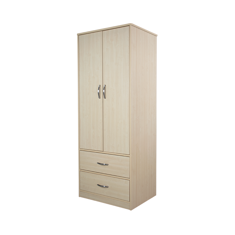 Two Door Two Drawer Wardrobe Light Oak