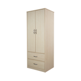 Two Door Two Drawer Wardrobe Light Oak