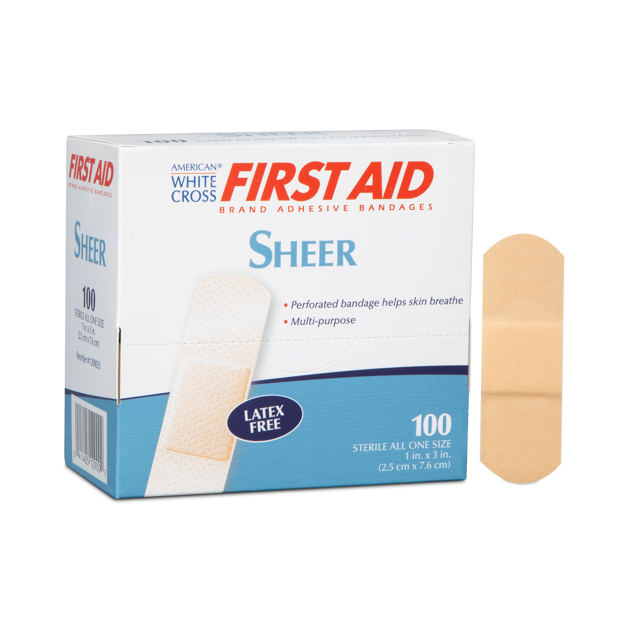 Sheer Adhesive Bandages 1 x 3 - 1290033 Main image