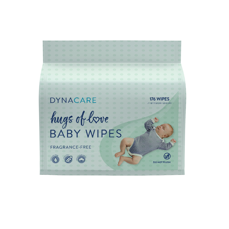 Hugs of Love Baby Wipes, Resealable Bag, Fragrance Free Main image