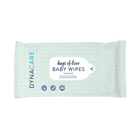 Dynarex Hugs of Love Baby Wipes unscented w/ Sticker Seal
