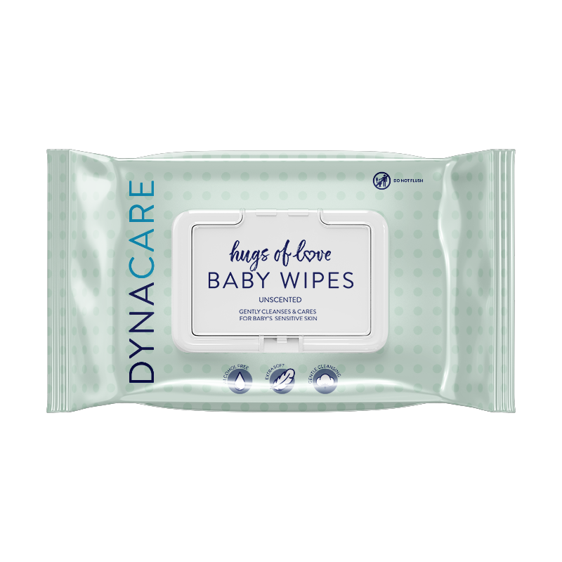 Dynarex Hugs of Love Baby Wipes unscented w/ Plastic Lid Secondary image
