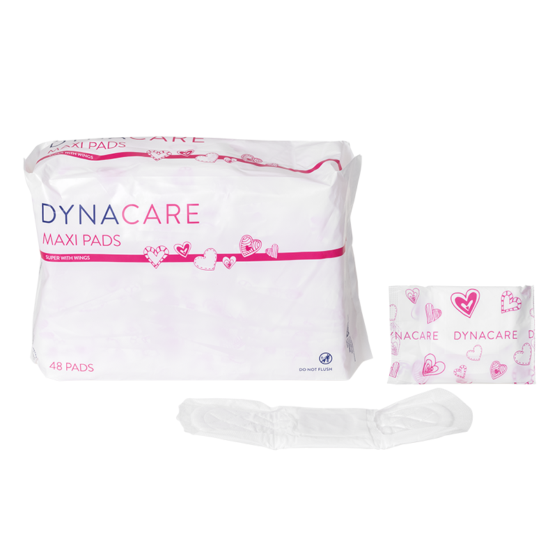 Maxi Pads Super w/Wings, in bag