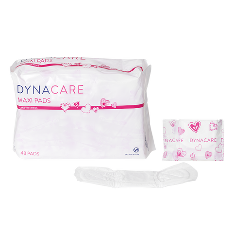 Maxi Pads Super w/Wings, in bag