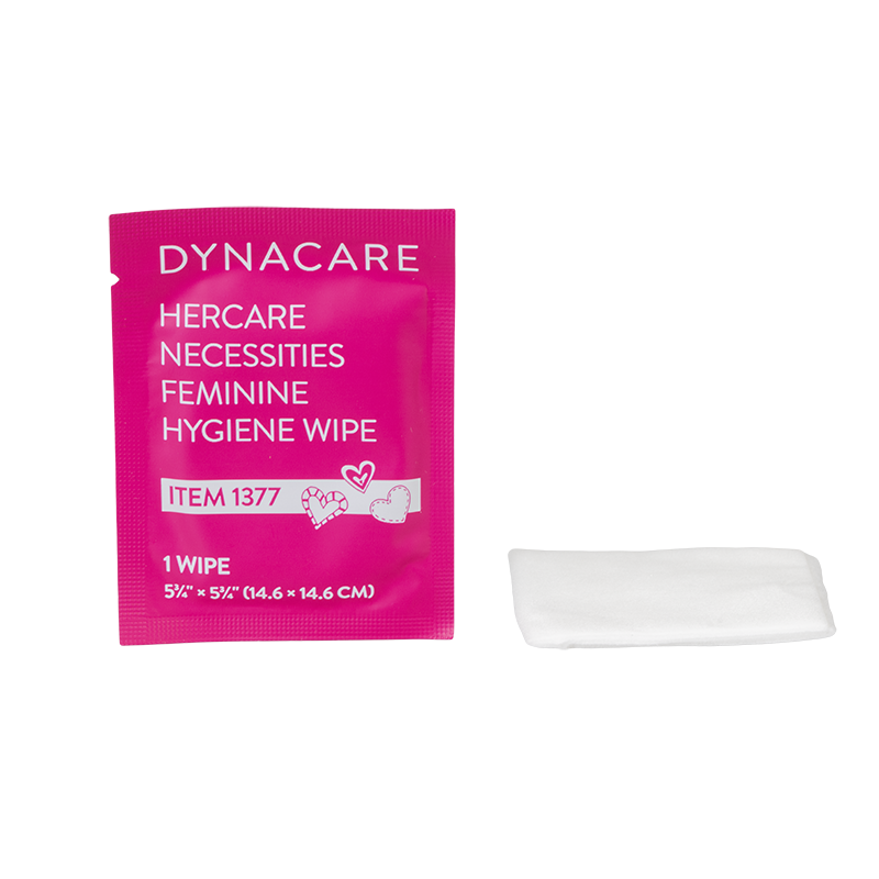 HerCare Necessities Feminine Hygiene Wipes, Pocket Size, 5 3/4" x 5 3/4"