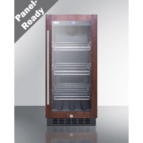 Accucold 15" Wide Built-in Beverage Center with Panel-ready Glass Door (Model CL156BV1PNR)