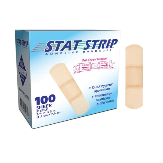 Sheer Stat Strip® Adhesive Bandages 3/4" x 3"