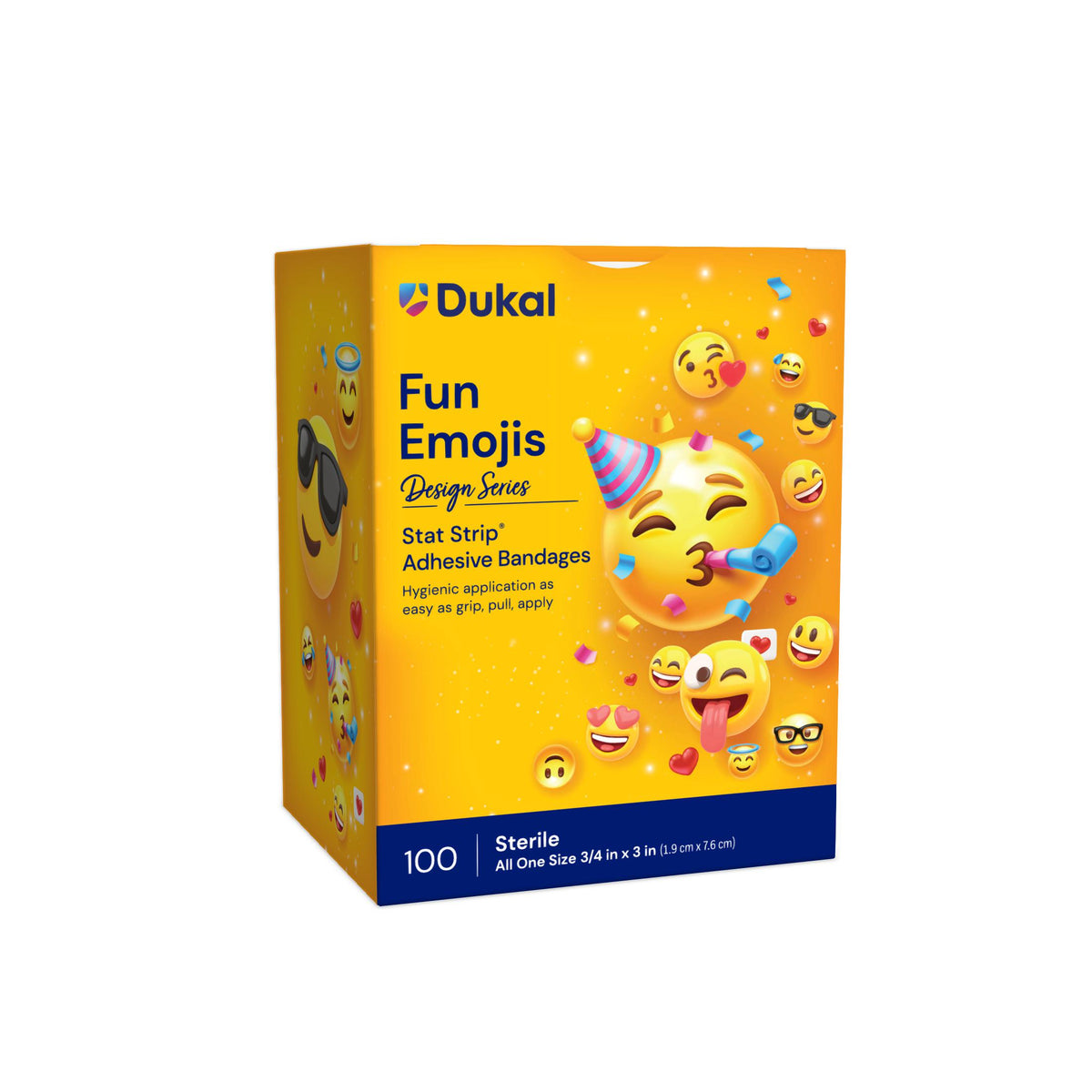 Emoji Stat StripÂ® Adhesive Bandages 3/4 x 3