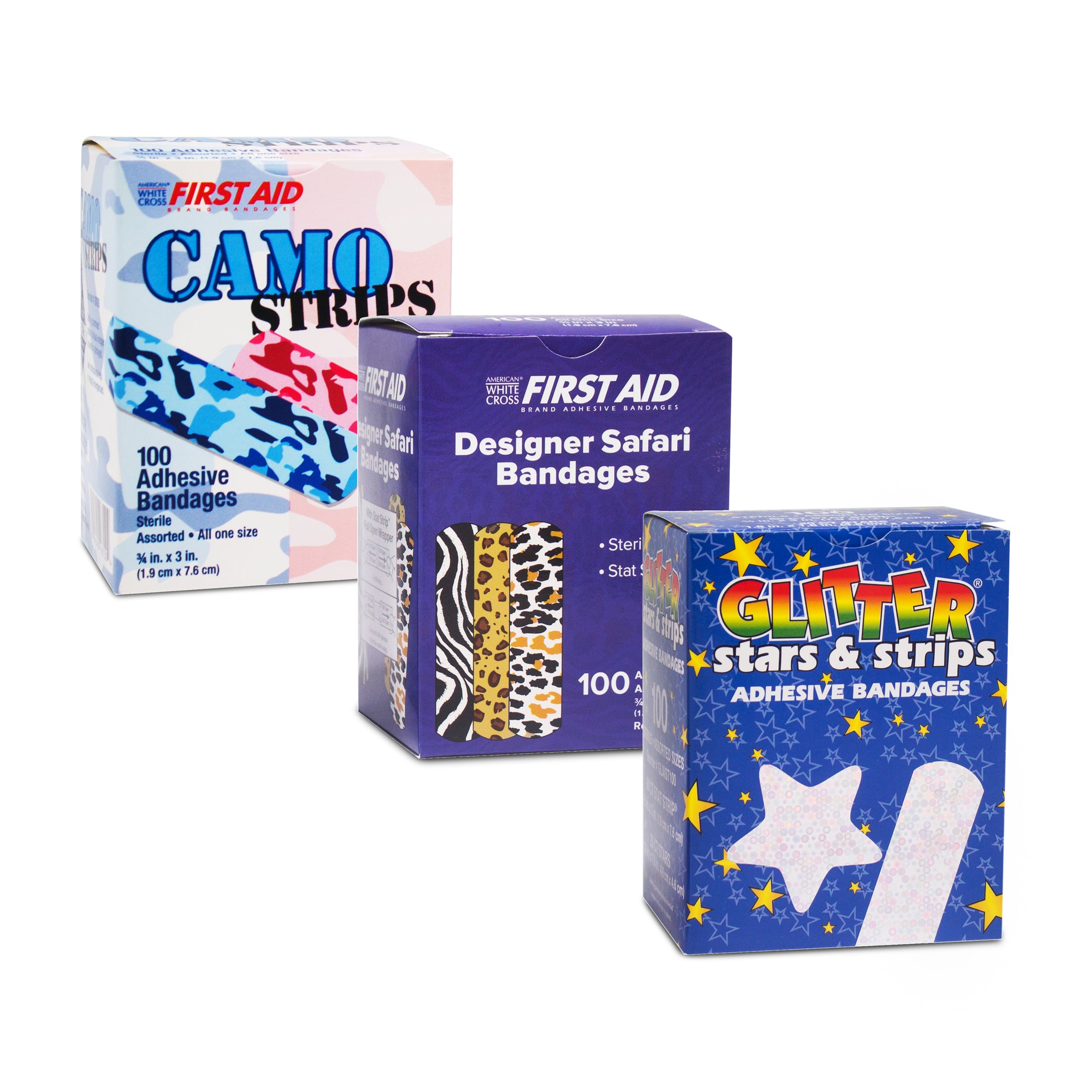 Assorted Design Stat StripÂ® Adhesive Bandages 3/4 x 3