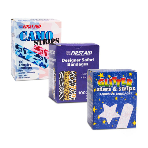 Assorted Design Stat StripÂ® Adhesive Bandages 3/4 x 3