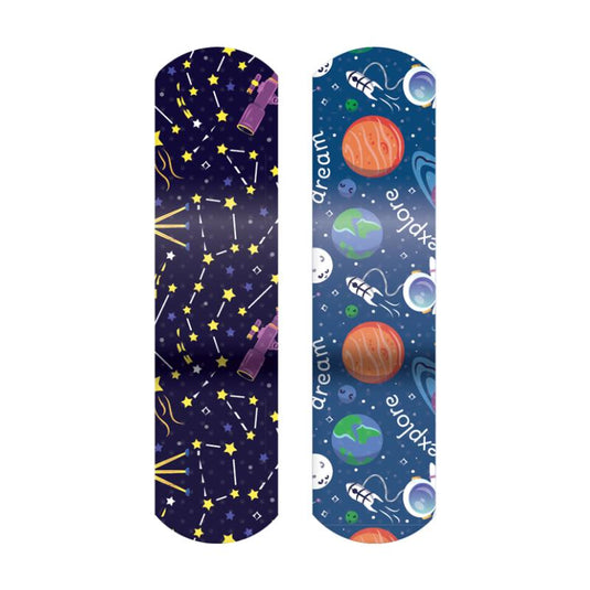 Design Series Planet and Stars Adhesive Bandages with Stat Strip® Technology, ¾” x 3”