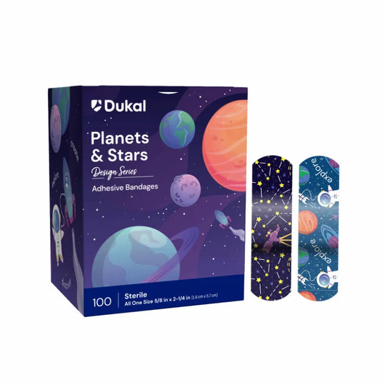 Design Series Planet and Stars Adhesive Bandages, 5/8” x 2-1/4