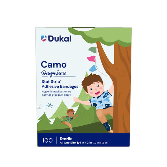 Design Series Camo Adhesive Bandages with Stat Strip® Technology, 3/4" x 3"