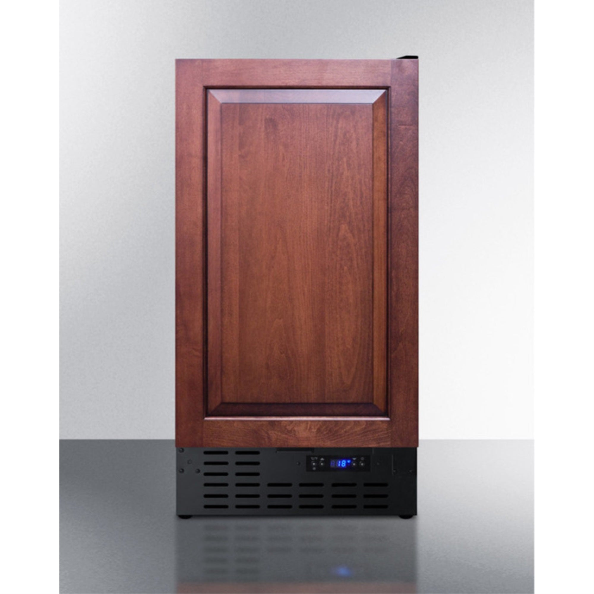 18" wide frost-free freezer built-in or freestanding use, with SS door, black cabinet, lock, and digital thermostat