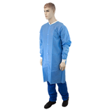 Dynarex Disposable Lab Coat No Pockets - Blue