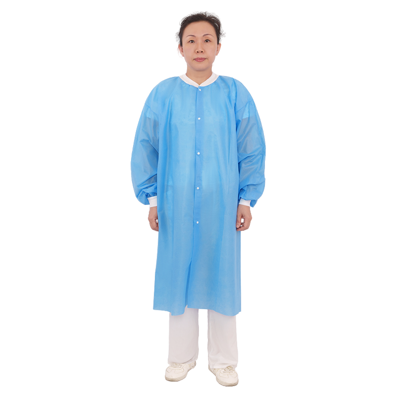 Lab Coat w/out Pockets, Medium, Blue