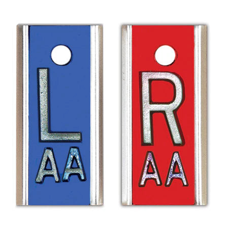 "Elite" Cassette Markers R & L: 5/8", Custom - 2 Initials (3/8") or 3 Initials (1/4") per set (Must include custom info when ordering) Main image