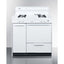 20" wide gas range in white with open burners and spark ignition