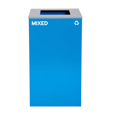 Alpine Square Recycling Bin – 29 Gallons – Blue