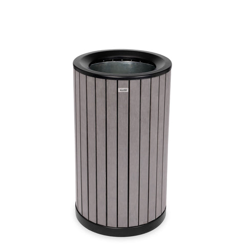 Alpine Rain Bonnet Lid for Round, 32-Gallon Outdoor Trash Container with Slatted Recycled Plastic Panels