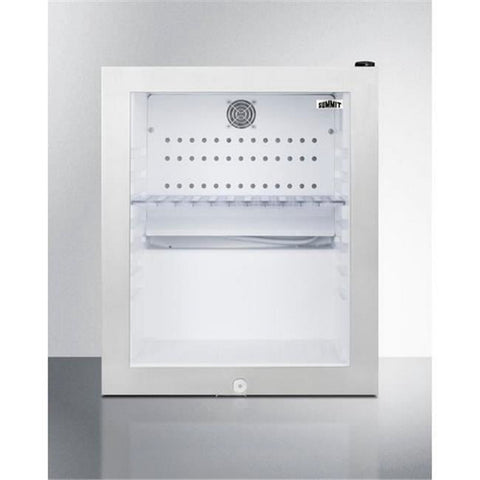 Accucold Compact glass door minibar with front lock (Model MB27GLSSLHD)