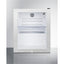 Compact glass door minibar with front lock