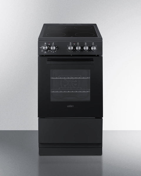 Accucold 20" Wide Smooth-top Electric Range in Black
