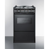 Accucold 20" Wide Slide-in Style Electric Coil Range in Black