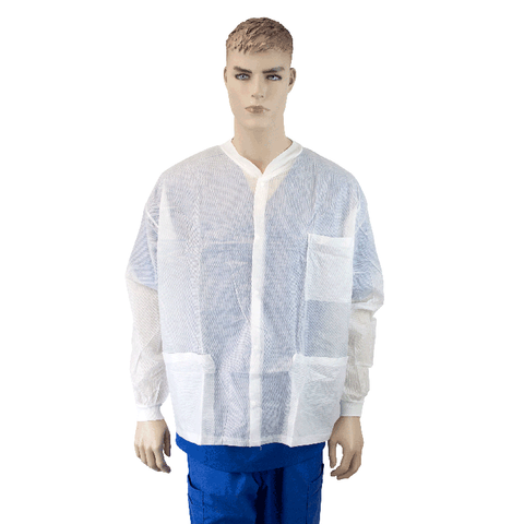 Disposable Lab Jacket with Pockets