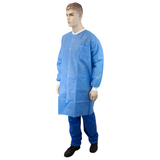 Dynarex Disposable Lab Coat with Pockets - Blue
