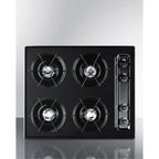 Accucold 24" Wide Open Burner Gas Cooktop in Bisque with Battery Start Ignition