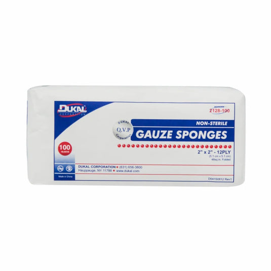 Non-Sterile Gauze Sponges 2" x 2", 12-Ply