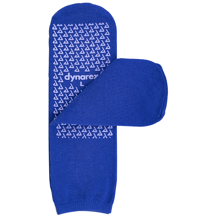 Slipper socks large dark blue