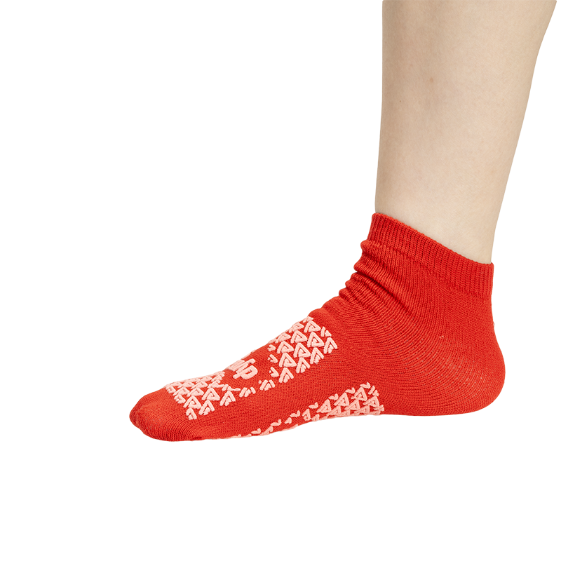 Double sided slipper socks small red
