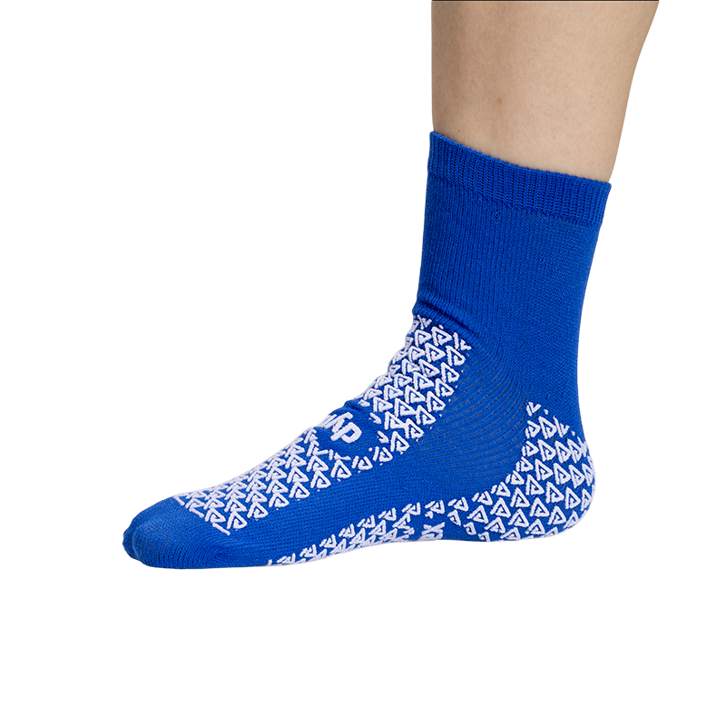 Double sided slipper socks large dark blue