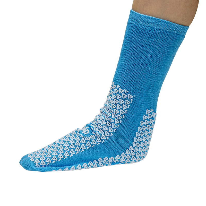 Double sided slipper socks 3XL light blue
