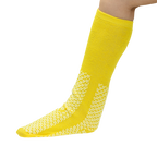 Double sided slipper socks 4XL yellow