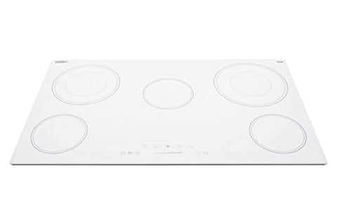 Accucold 36" Wide 5-burner Smooth-top Cooktop in White with Touch Controls
