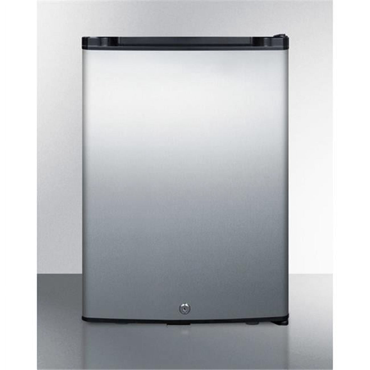 Accucold Compact minibar with stainless steel door and black cabinet (Model MB26SS)