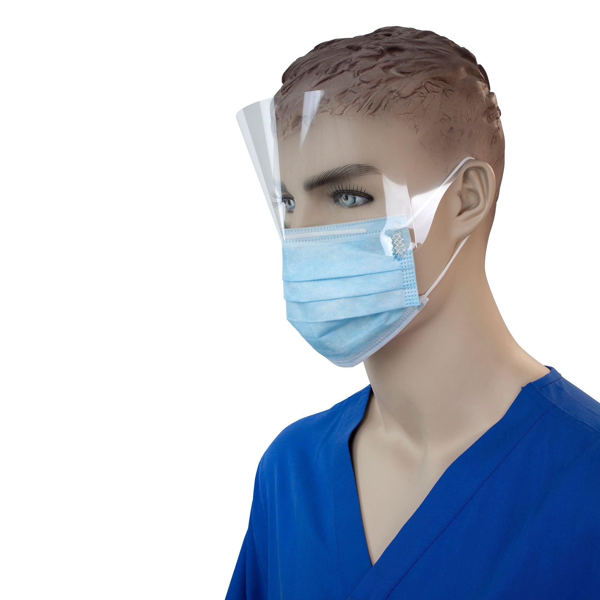 Procedure Face Mask w/ Ear Loop and Plastic Shield Code: 2202