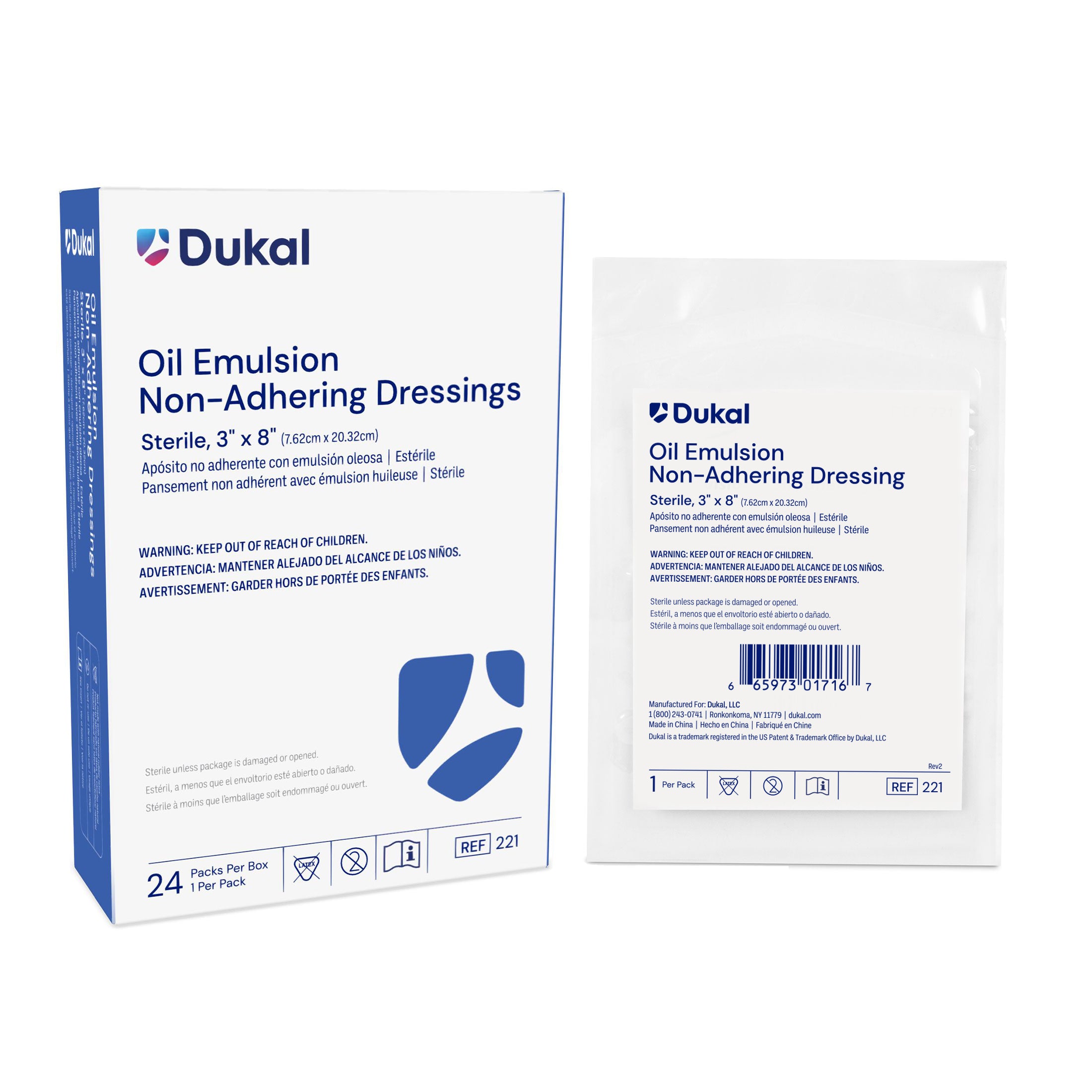 Sterile Oil Emulsion Dressing 3" x 8" - 221