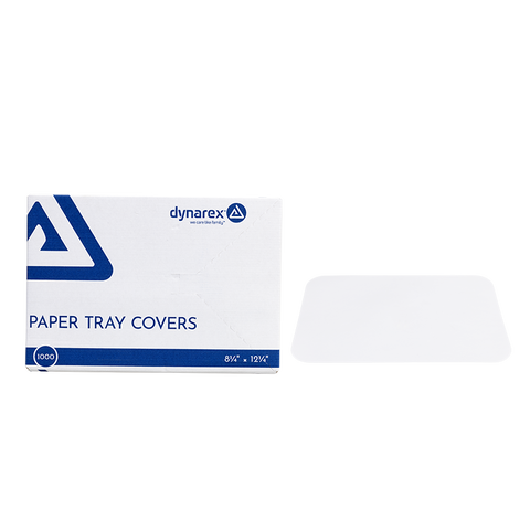 Dynarex Paper Tray Covers 8.25" x 12.25", White