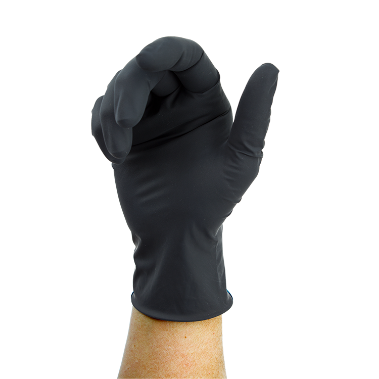 Black Arrow Latex Exam Gloves, Powder-Free